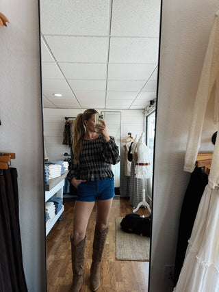 Denim Mini Shorts - 
