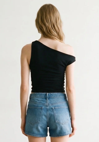 Essential Off Shoulder Top - Black -