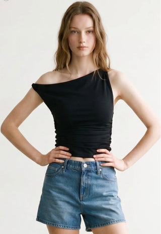 Essential Off Shoulder Top - Black -
