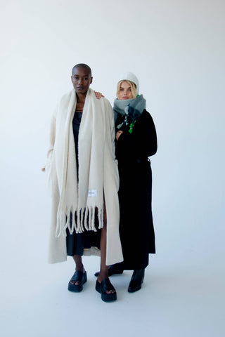 The Recycled Scarf - Rice White