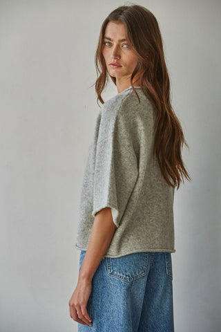 Grey Short Sleeve Cardigan - 
