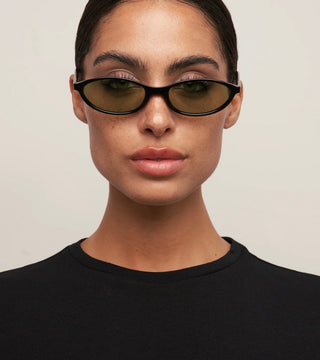Hazel Sunglasses - Black/Light Green - Sunglasses