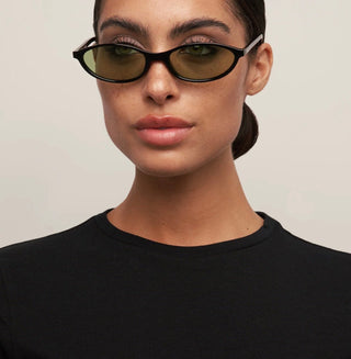 Hazel Sunglasses - Black/Light Green - Sunglasses
