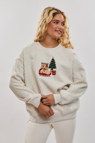 Heather Grey Holiday Crew Neck - 