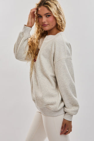 Heather Grey Holiday Crew Neck - 