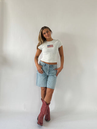 Heather Grey USA T Shirt - 