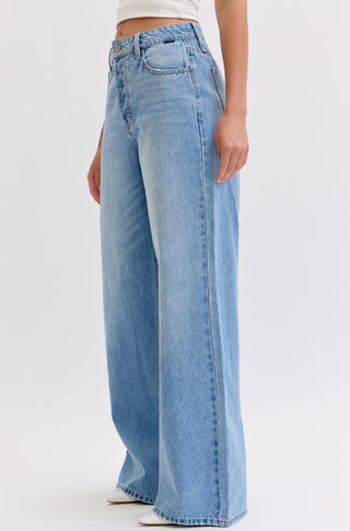 High Rise Wide Leg Jeans - 