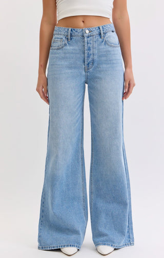 High Rise Wide Leg Jeans - 