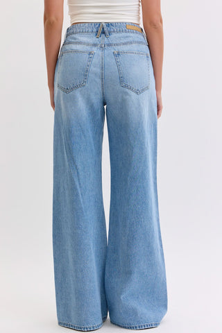 High Rise Wide Leg Jeans - 