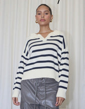 Load image into Gallery viewer, Striped Collared Sweater
