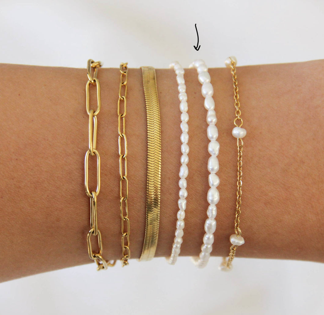Chain Bracelet - Pearls