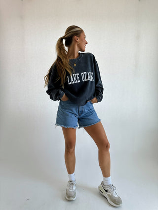 Lake Ozark Corded Crew - Navy - 