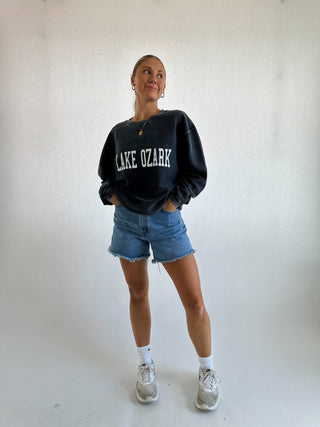 Lake Ozark Corded Crew - Navy - 