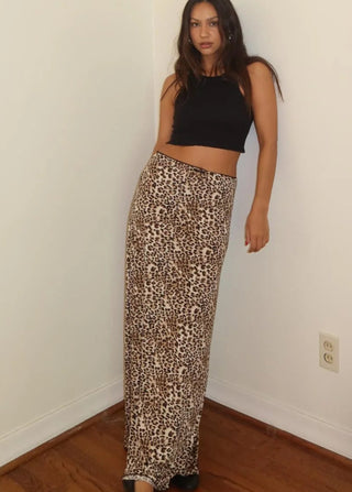 Leopard Maxi Skirt - 