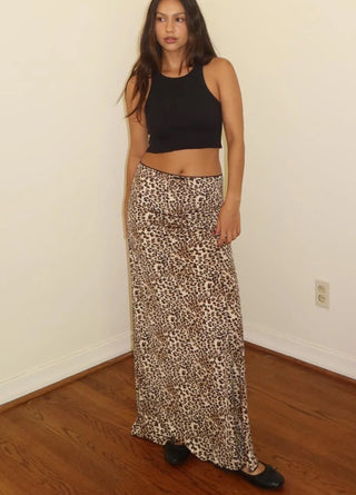Leopard Maxi Skirt - 