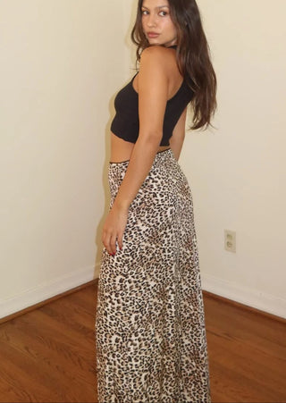 Leopard Maxi Skirt - 