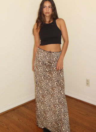 Leopard Maxi Skirt - 