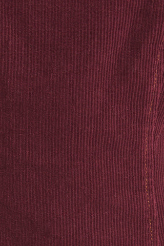 Low Waist Burgundy Mini Dress - 