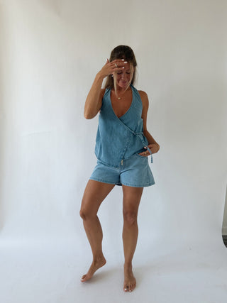 Lyla Saltwashed Halter Top -