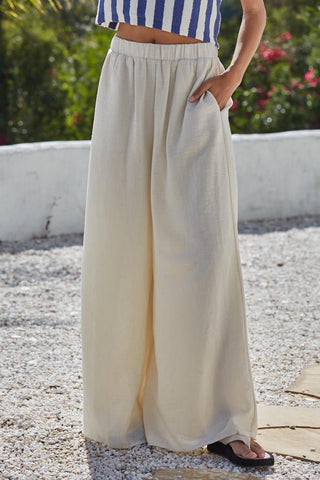 Monroe Linen Wide Leg Pants - 