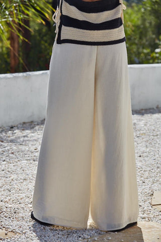 Monroe Linen Wide Leg Pants - 