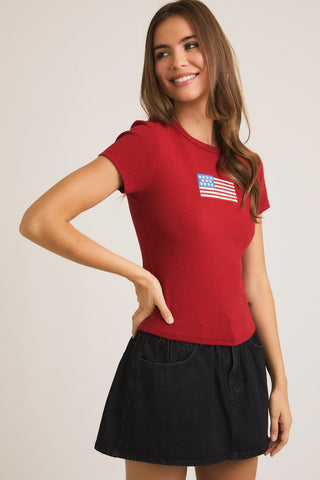 Red USA T Shirt - 