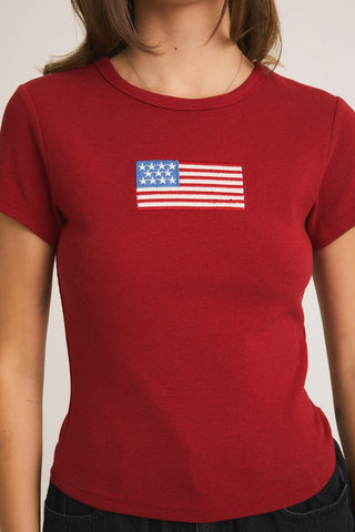 Red USA T Shirt - 