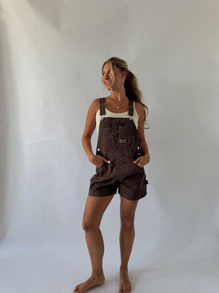 Short Overalls- Brown -