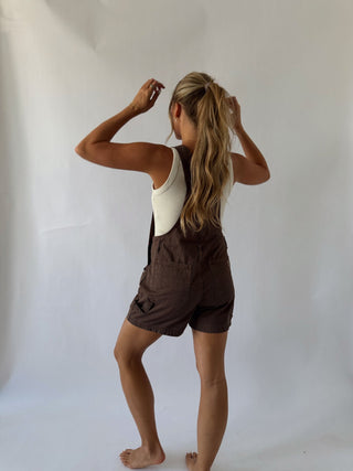 Short Overalls- Brown -