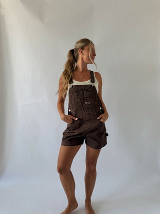 Short Overalls- Brown -