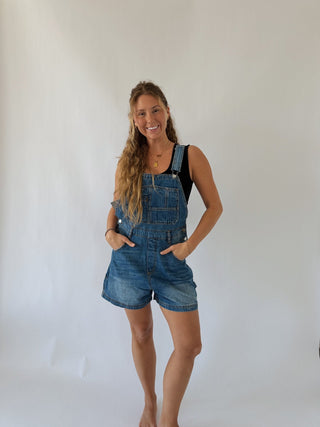 Short Overalls - Medium Wash - 