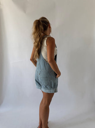 Short Overalls- Striped -