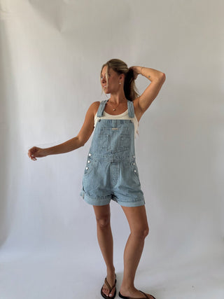Short Overalls- Striped -