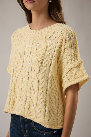 Short Sleeve Butter Sweater - 