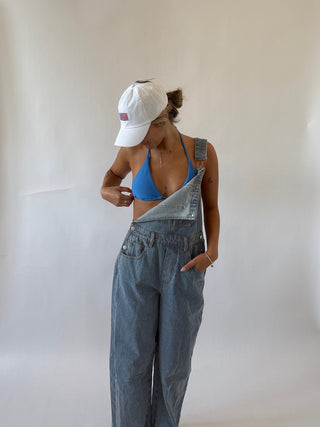 Striped Barrel Overalls -