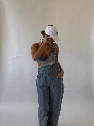 Striped Barrel Overalls -