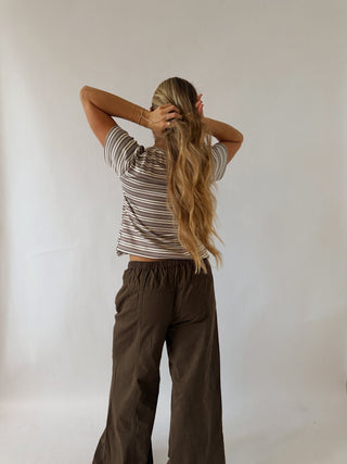 Striped Loose Fit Baby Tee -