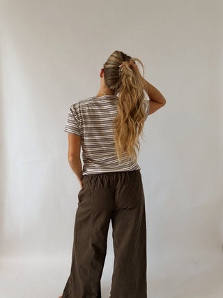 Striped Loose Fit Baby Tee -