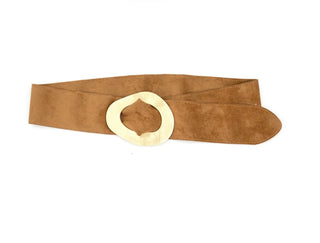 Suede Belt - Camel - 