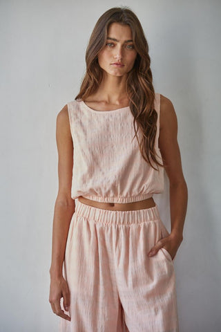 The Arian Baby Pink Wide Leg Pant - 