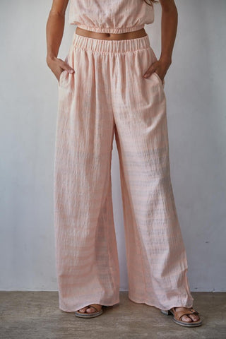 The Arian Baby Pink Wide Leg Pant - 
