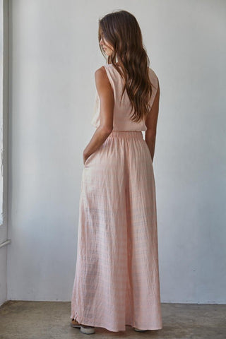 The Arian Baby Pink Wide Leg Pant - 