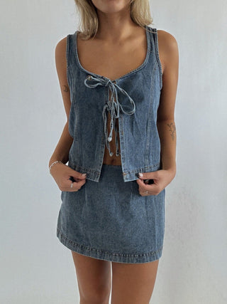The Denim Mini Skirt - 
