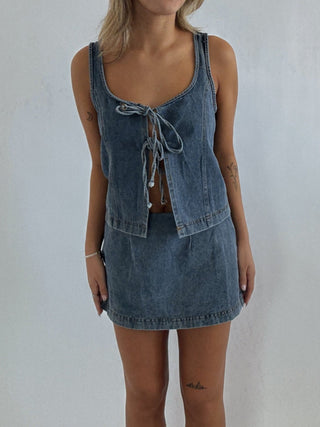 The Denim Mini Skirt - 