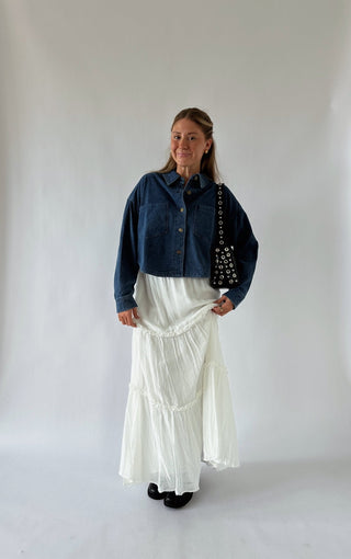 The Denim Sweat Button Up - 