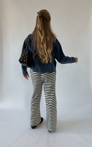 The Denim Sweat Button Up - 