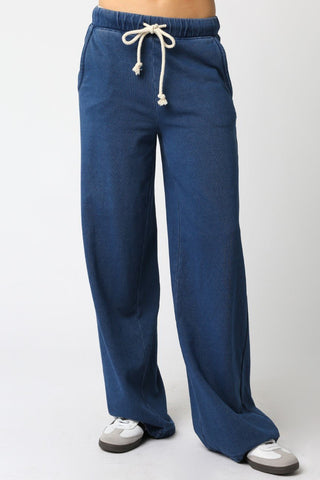 The Denim Sweat Button Up - 