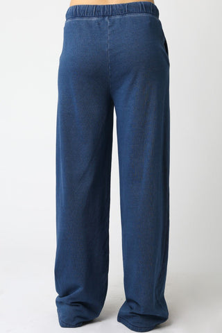 The Denim Sweat Button Up - 