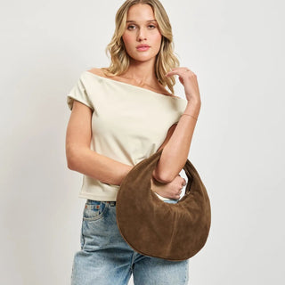 The Farrah Suede Shoulder Bag - 