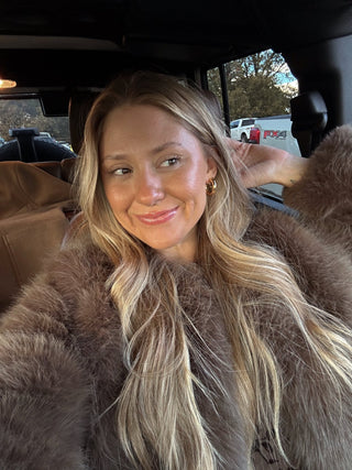 The Faux Fur Crop Jacket - Mocha - 